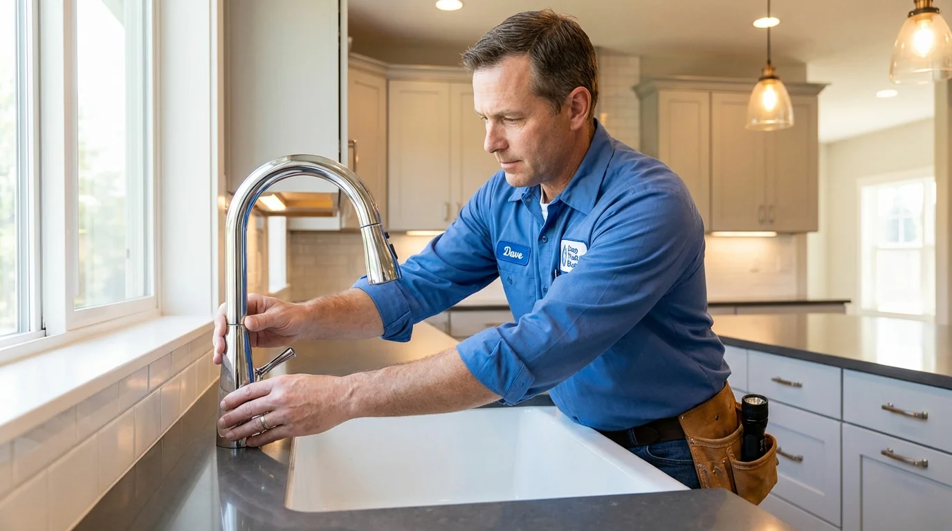 Kitchen faucet installation by Johns Plumbing LLC in Cold Spring Harbor