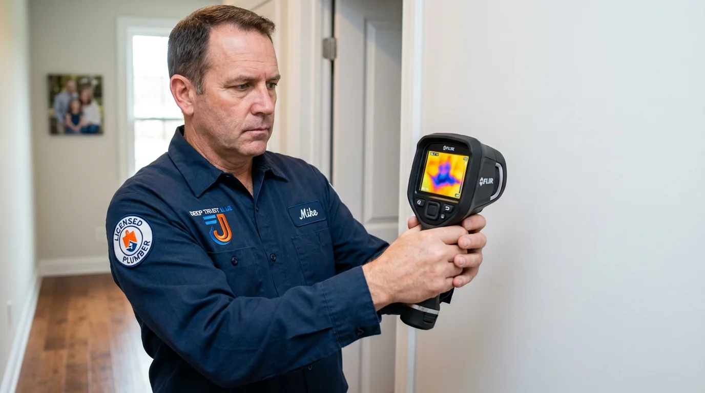 Thermal imaging leak detection by Johns Plumbing LLC in Cold Spring Harbor